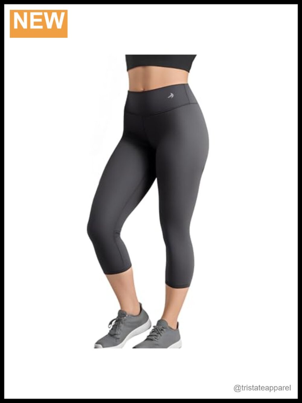High Waisted Capri Compression Leggings Tummy Control Workout Yoga